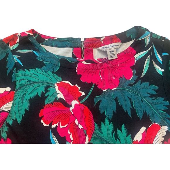 Tommy Bahama Darcy Blooms mini dress black floral sz Medium - Picture 3 of 3